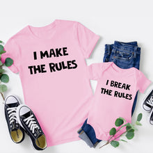 Load image into Gallery viewer, Family Matching Clothes Letter Cotton Short Sleeve Summer T shirts