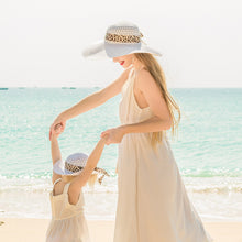 Load image into Gallery viewer, Family Matching Hats Mom And Me Floral Straw For Kids Women Girl Lady