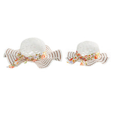 Load image into Gallery viewer, Family Matching Summer Hats Mom And Me Floral Straw For Kids Women
