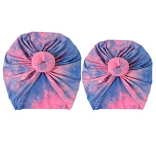 Load image into Gallery viewer, Family Matching Summer Tie Dye Hats Mom And Me Bow Straw Floral For