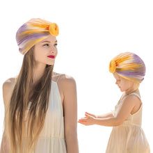 Load image into Gallery viewer, Family Matching Summer Tie Dye Hats Mom And Me Bow Straw Floral For