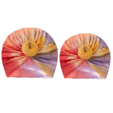 Load image into Gallery viewer, Family Matching Summer Tie Dye Hats Mom And Me Bow Straw Floral For