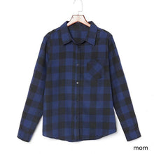 Load image into Gallery viewer, Family Mother Daughter Blue Plaid Sweatshirt Outfits Clothes Pullover