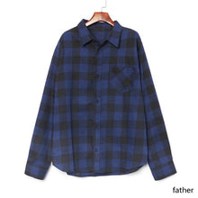 Load image into Gallery viewer, Family Mother Daughter Blue Plaid Sweatshirt Outfits Clothes Pullover