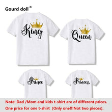 Load image into Gallery viewer, Family matching clothes T shirt KING QUEEN PRINCESS PRINCE Letter