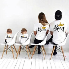 Load image into Gallery viewer, Family matching clothes T shirt KING QUEEN PRINCESS PRINCE Letter