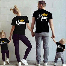 Load image into Gallery viewer, Family matching clothes T shirt KING QUEEN PRINCESS PRINCE Letter