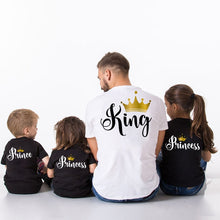 Load image into Gallery viewer, Family matching clothes T shirt KING QUEEN PRINCESS PRINCE Letter