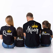 Load image into Gallery viewer, Family matching clothes T shirt KING QUEEN PRINCESS PRINCE Letter