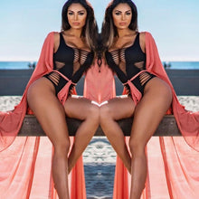 Load image into Gallery viewer, Fancinating Women Long Sleeve Mesh Bikini Chiffon