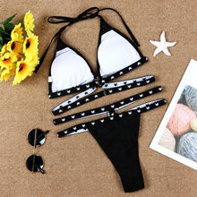 Load image into Gallery viewer, Fancinating Women Star Print Bikini Set Push-Up