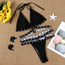 Load image into Gallery viewer, Fancinating Women Star Print Bikini Set Push-Up