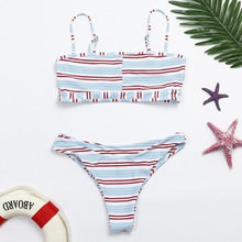Load image into Gallery viewer, Fancinating Women Strip Bikini Swimsuit Bikini