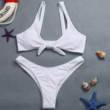 Load image into Gallery viewer, Fantastic Women Knotted Padded Thong Bikini Mid