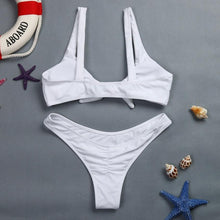 Load image into Gallery viewer, Fantastic Women Knotted Padded Thong Bikini Mid