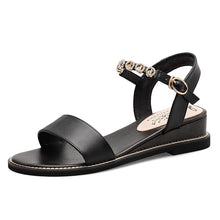 Load image into Gallery viewer, Fanyuan Size 31 43 Genuine Leather Sandals wedges Women Shoes