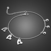 Load image into Gallery viewer, sterling silver Heart Pendant Anklets 28cm Women Beach