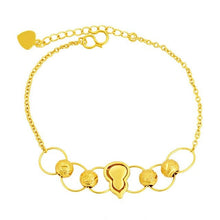 Load image into Gallery viewer, Fashion 24K Gold Color link Chain gourd pendant charm Bracelets for