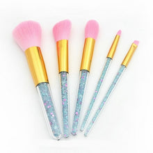 Load image into Gallery viewer, Fashion Diamond Crystal Makeup Brushes Set Unicorn Shinny Glitter
