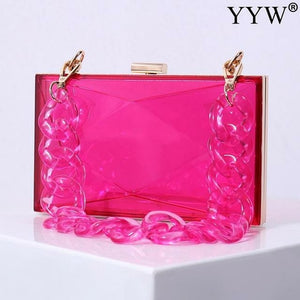 Fashion Acrylic Clutch Bag Evening Bag Transparent Highclass Design