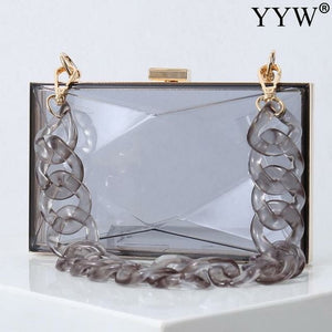 Fashion Acrylic Clutch Bag Evening Bag Transparent Highclass Design