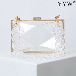 Fashion Acrylic Clutch Bag Evening Bag Transparent Highclass Design