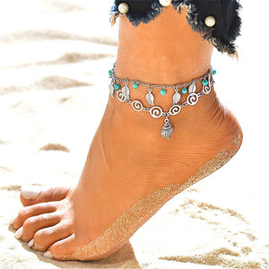 Fashion Anklets for Women Foot Accessories Leaf Symbol Summer Beach