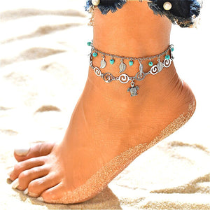 Fashion Anklets for Women Foot Accessories Leaf Symbol Summer Beach