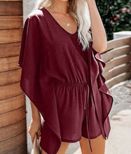 Load image into Gallery viewer, Fashion Bat Sleeve Loose Casual Jumpsuit Women Summer Rompers - Sophornlilly