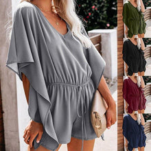 Load image into Gallery viewer, Fashion Bat Sleeve Loose Casual Jumpsuit Women Summer Rompers - Sophornlilly
