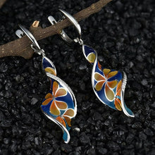 Load image into Gallery viewer, Fashion Beaded Earrings Resin Stone Blue Moonstone Dangle Long Jewelry