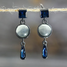 Load image into Gallery viewer, Fashion Beaded Earrings Resin Stone Blue Moonstone Dangle Long Jewelry