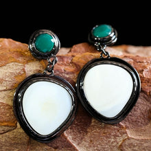Load image into Gallery viewer, Fashion Beaded Earrings Resin Stone Blue Moonstone Dangle Long Jewelry