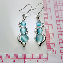 Load image into Gallery viewer, Fashion Beaded Earrings Resin Stone Blue Moonstone Dangle Long Jewelry