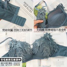 Load image into Gallery viewer, Fashion Brand Underwear Set Sexy Lace Embroidery Wing Push Up Bra Set