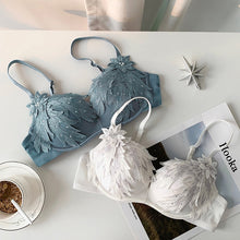 Load image into Gallery viewer, Fashion Brand Underwear Set Sexy Lace Embroidery Wing Push Up Bra Set