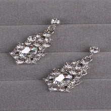 Load image into Gallery viewer, Fashion Bridal Rhinestone Necklace Earrings Jewelry Set Crystal Collar