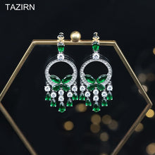 Load image into Gallery viewer, Fashion CZ Dangle Earrings Cute Bride Wedding Butterfly Shape Drop