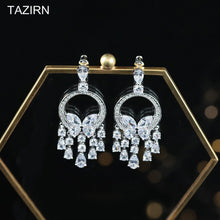 Load image into Gallery viewer, Fashion CZ Dangle Earrings Cute Bride Wedding Butterfly Shape Drop