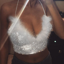 Load image into Gallery viewer, Fashion Casual traf Womens Glitter Strappy Tank Tops Wool Sequin - Sophornlilly