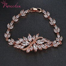 Load image into Gallery viewer, Fashion Charm AAA Cubic Zircon Leaf Bracelets For Woman Elegance - Sophornlilly
