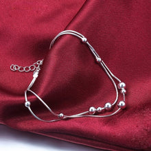 Load image into Gallery viewer, Sterling Silver Women Anklets Round Lucky Bead