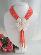 Load image into Gallery viewer, Fashion Coral Shell Flower Necklace 20"|Choker Necklaces|