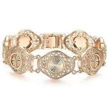 Load image into Gallery viewer, Fashion Cut Out Carved Flowers Bracelet for Women Gilrs 585 Rose Gold - Sophornlilly