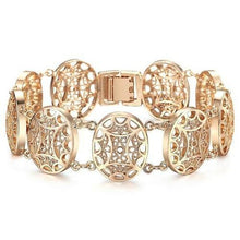 Load image into Gallery viewer, Fashion Cut Out Carved Flowers Bracelet for Women Gilrs 585 Rose Gold - Sophornlilly