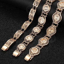 Load image into Gallery viewer, Fashion Cut Out Carved Flowers Bracelet for Women Gilrs 585 Rose Gold - Sophornlilly