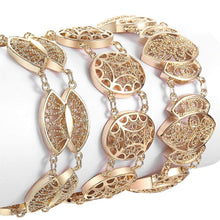 Load image into Gallery viewer, Fashion Cut Out Carved Flowers Bracelet for Women Gilrs 585 Rose Gold - Sophornlilly