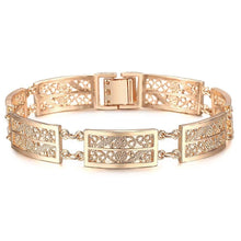Load image into Gallery viewer, Fashion Cut Out Carved Flowers Bracelet for Women Gilrs 585 Rose Gold - Sophornlilly