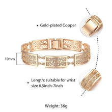 Load image into Gallery viewer, Fashion Cut Out Carved Flowers Bracelet for Women Gilrs 585 Rose Gold - Sophornlilly