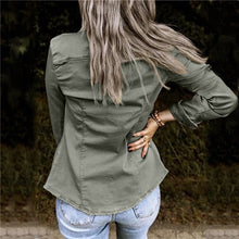 Load image into Gallery viewer, Fashion Denim Thin Coats For Women Autumn Spring Single Button
